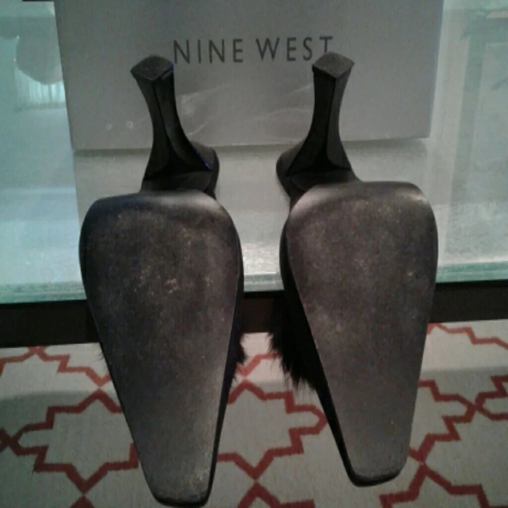 9 NINE WEST BLACK SHOES/ MULES  SIZE 8.5 L… - Picture 4 of 6